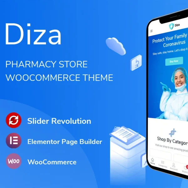 Diza – Pharmacy Store Elementor WooCommerce Theme