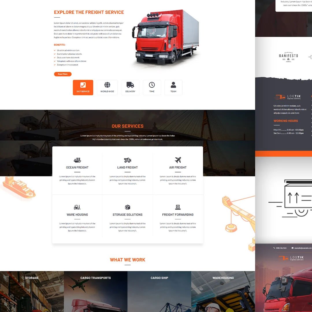 Logtik - WP Logistics, Cargo Transportation Theme