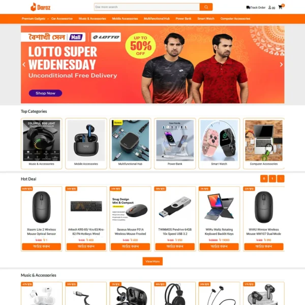 Daraz – Laravel Script Website (Multi Vendor E-commerce Platform)